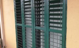 Double Hinged Shutter Closed With Open Blades